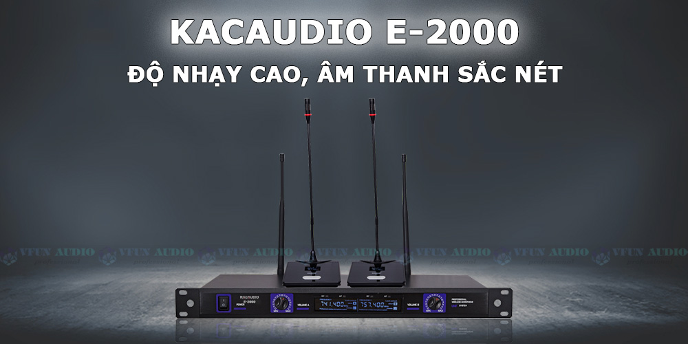 Micro Không Dây Cổ Ngỗng KACAUDIO E-2000 cao cấp