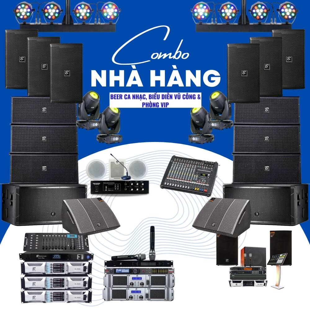 Hệ thống âm thanh nhà hàng bia có ca nhạc biểu diễn vũ công
