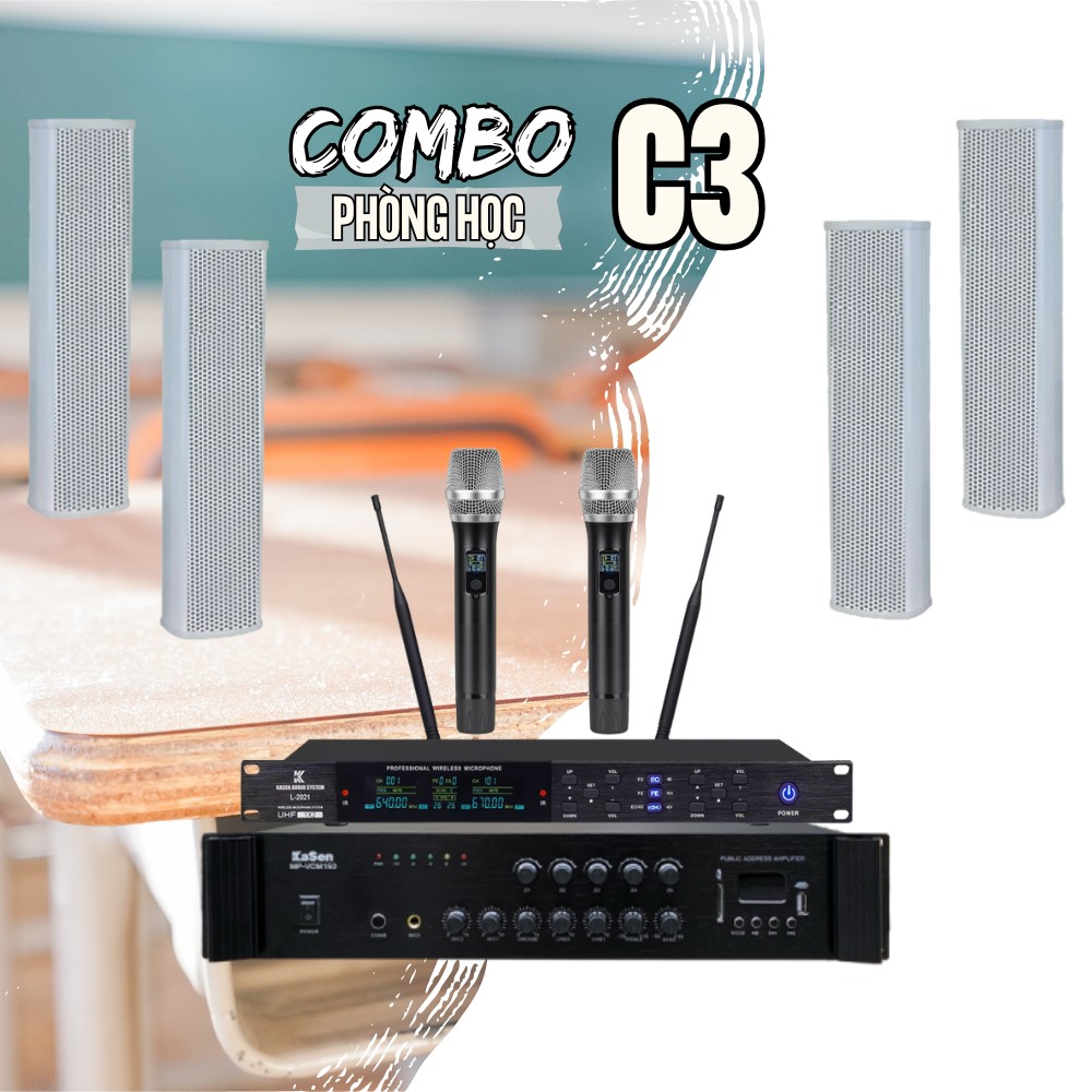 Hệ thống âm thanh phòng học sử dụng Loa cột C3