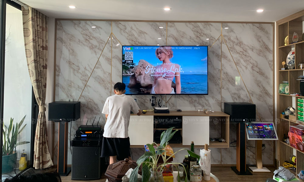 Dự án lắp đặt bộ karaoke gia đình cho anh Trung ở Hà Nội hoàn thành
