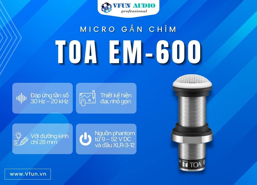 Micro Gắn Chìm TOA EM-600