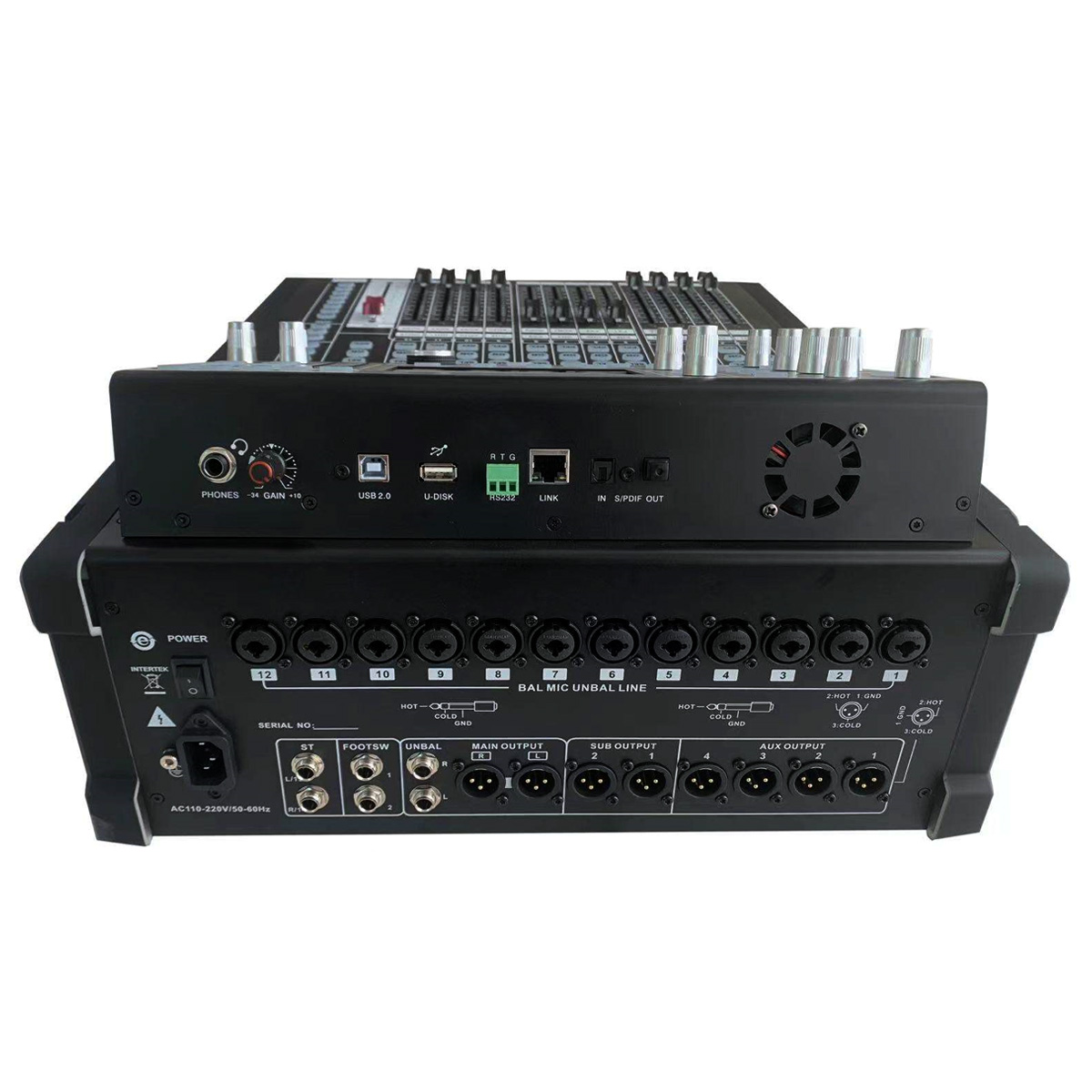 Bàn Mixer Digital Kasen T-16 Mặt Sau