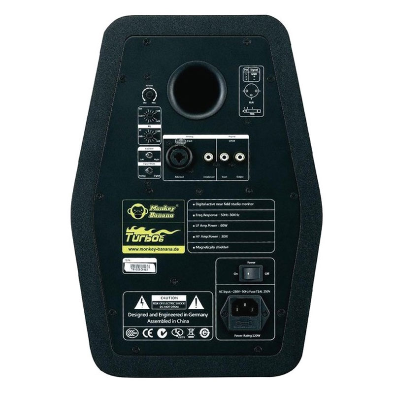 Loa kiểm âm Monkey Banana Turbo 6 mặt sau màu đen