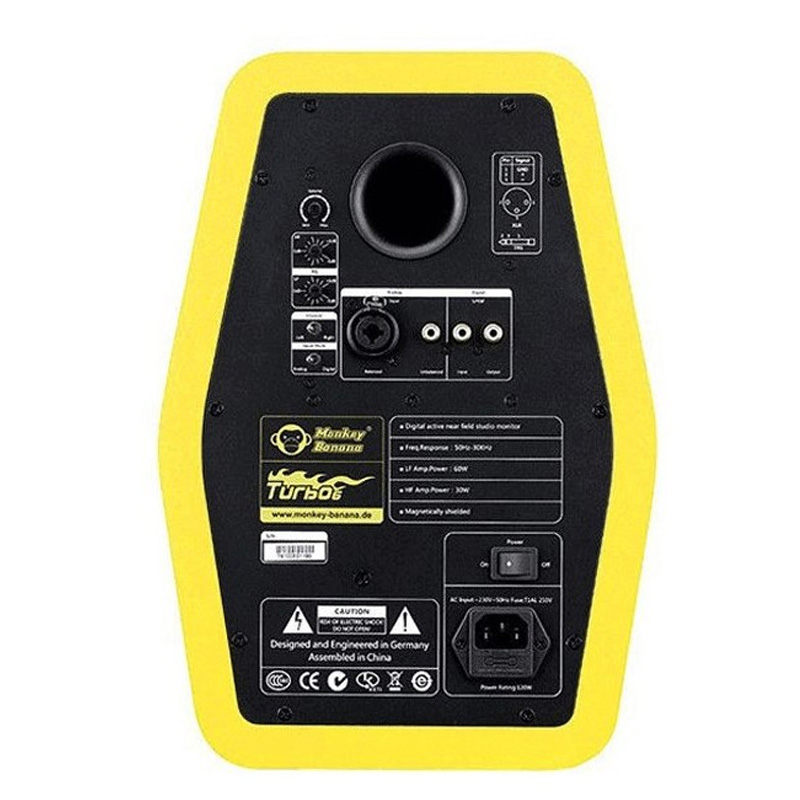 Loa kiểm âm Monkey Banana Turbo 6 mặt sau màu vàng