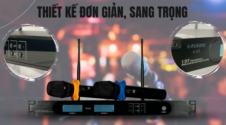 Micro Không dây C-PSound U-X3 cao cấp