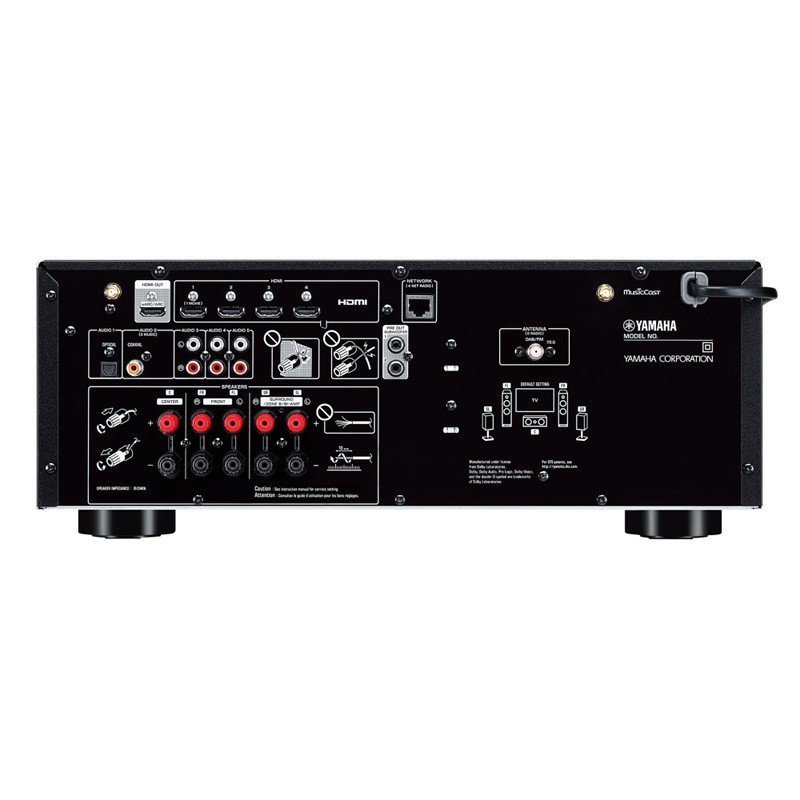 Amply Yamaha RX-V4A mặt sau
