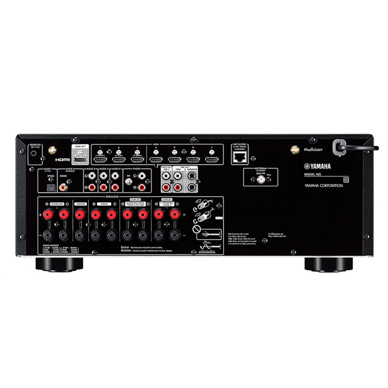 Amply Yamaha RX-V6A mặt sau