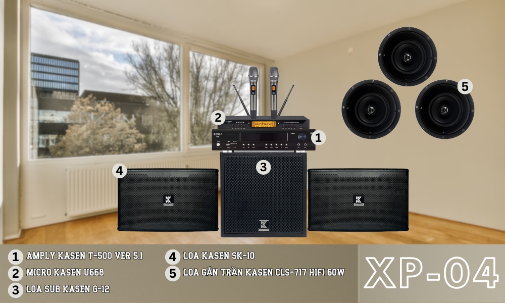 Baner Dàn âm thanh xem phim gia đình, nghe nhạc, hát karaoke XP-04