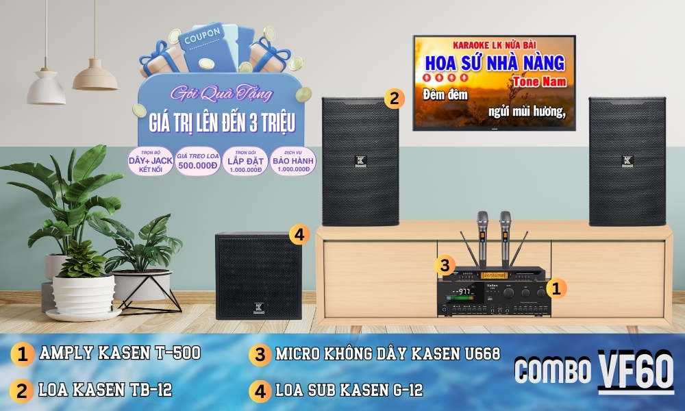 Baner Dàn Karaoke Gia Đình VF60