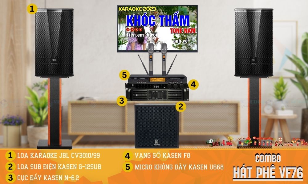 Dàn Karaoke Gia Đình JBL VF76