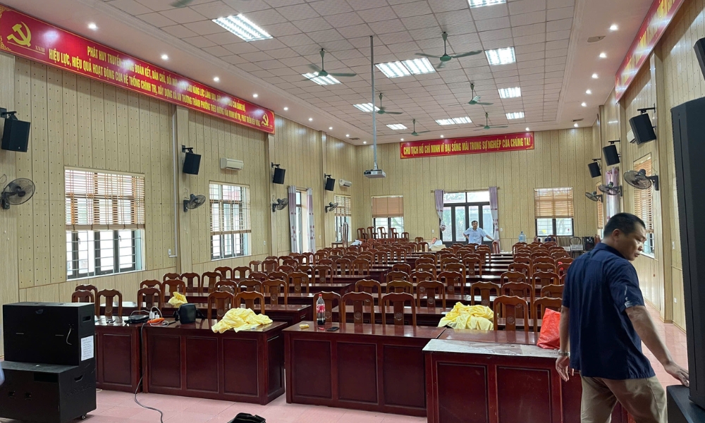 Hệ Thống Âm Thanh Hội Trường Tại UBND Xã An Thượng, Hoài Đức, Hà Nội