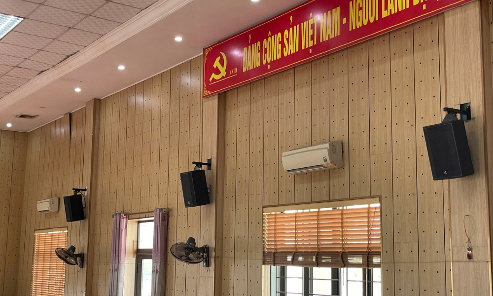 Hệ Thống Âm Thanh Hội Trường Tại UBND Xã An Thượng, Hoài Đức, Hà Nội hoàn thiện