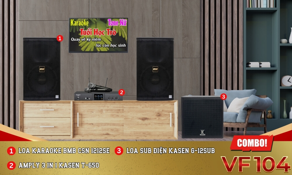 Banner Bộ Dàn Karaoke Loa BMB VF104