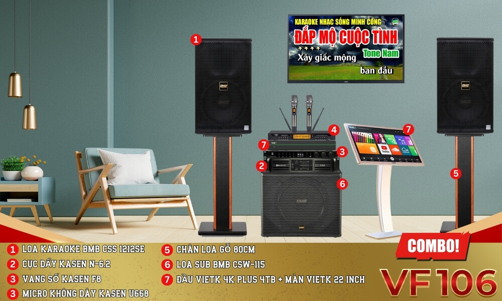 Banner Dàn Karaoke Gia Đình BMB VF106