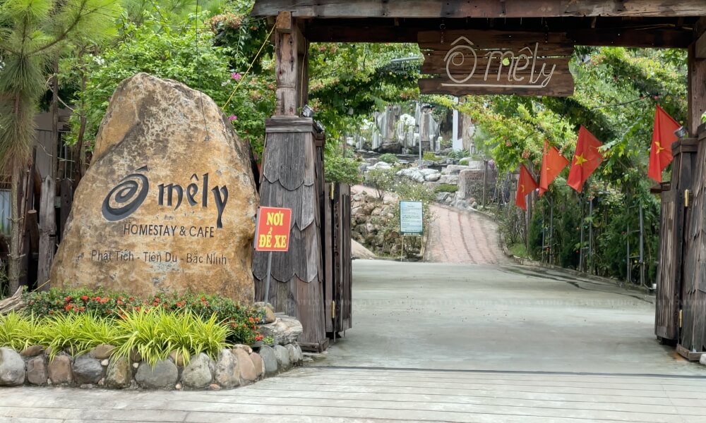 hệ thống âm thanh nhạc nền sân vườn tại homestay ô mê ly bắc ninh