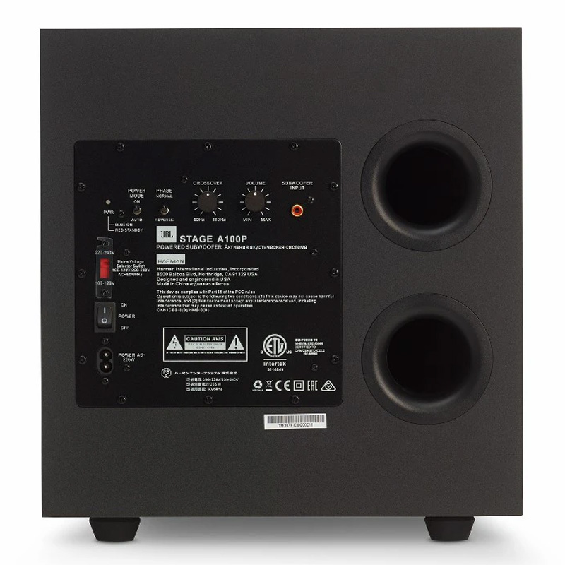 Loa Sub điện JBL Stage A100P Màu Đen Mặt Sau