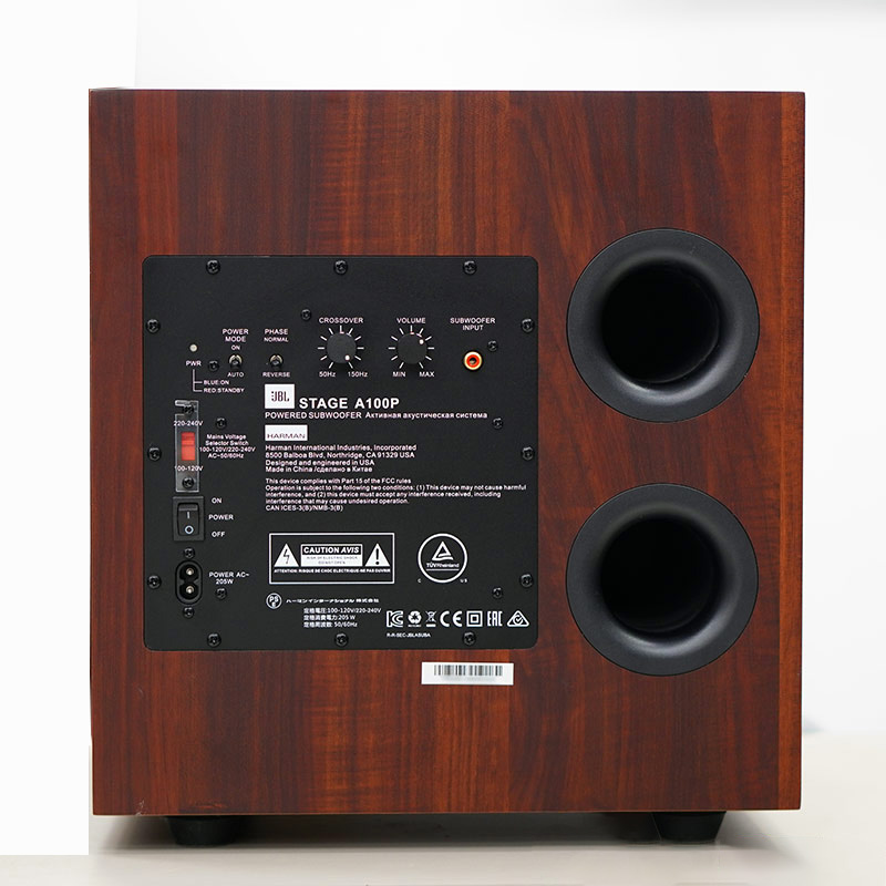 Loa Sub điện JBL Stage A100P Màu Gỗ Mặt Sau