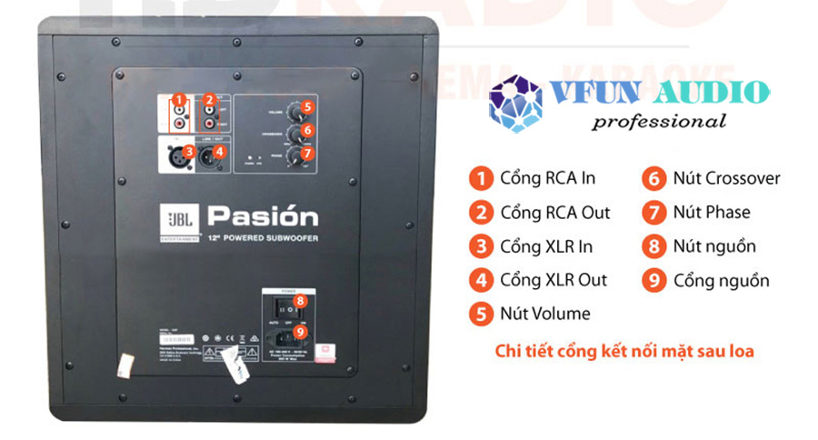 Loa Sub JBL Pasion 12SP Mặt Sau