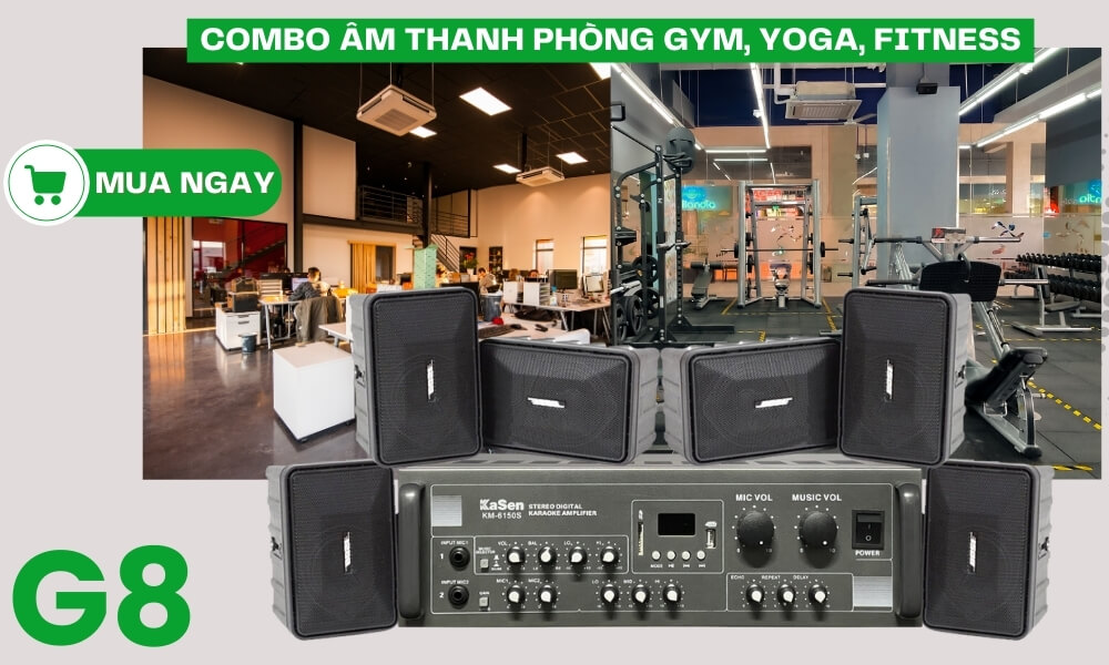 Baner Combo Âm Thanh Phòng Gym, Yoga, Fitness Giá Rẻ G8