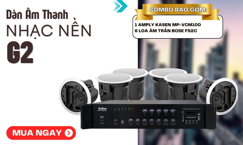 Baner Dàn Âm Thanh Phòng Gym, Yoga, Fitness Cao Cấp G2