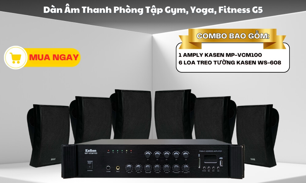 Baner Dàn Âm Thanh Phòng Tập Gym, Yoga, Fitness G5
