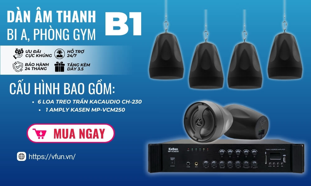 Baner Dàn Âm Thanh Quán Bi A, Bida, Phòng Gym Treo Trần B1