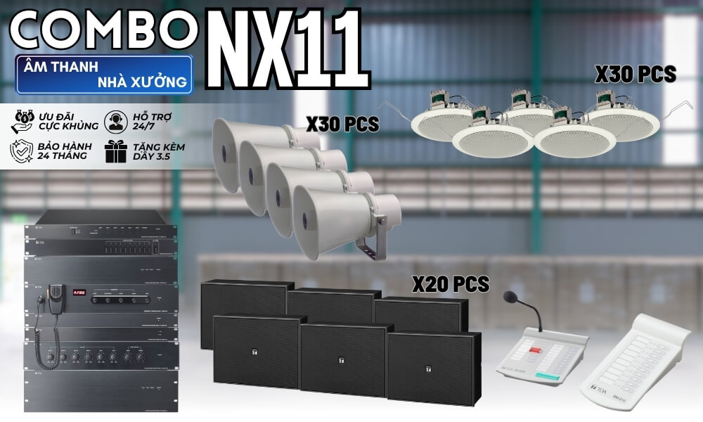 Baner Hệ Thống Âm Thanh Nhà Xưởng Báo Cháy TOA NX11
