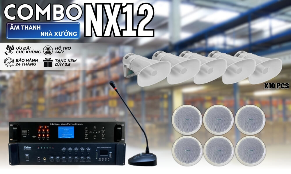 Baner Hệ Thống Loa Thông Báo Nhà Xưởng NX12