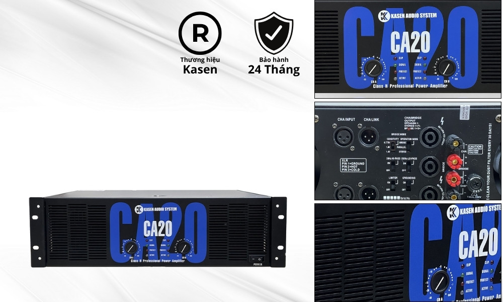 Cục đẩy 2 kênh Kasen CA20 chi tiết