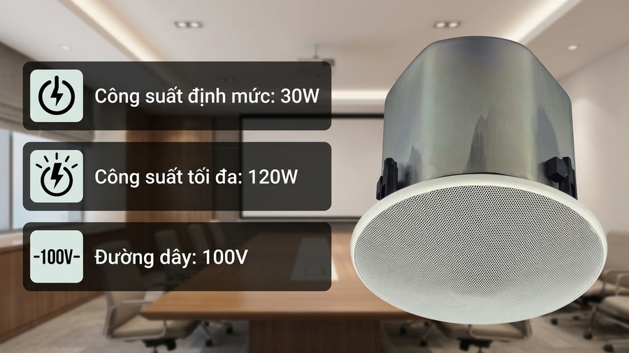 Loa Gắn Trần Tán Rộng TOA F-2352C Thông Số